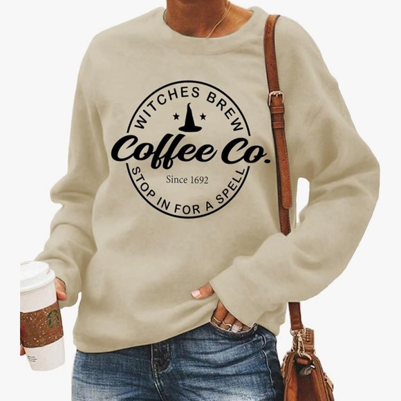Mychte Tops - 🎃 Witches Brew Coffee Co. Halloween Sweatshirt Sz XXL NEW